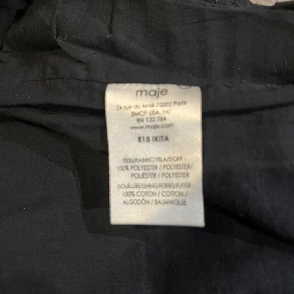 MAJE Black Heavy Lace Dress Shorts - Zip Front - Fully Lined - EU Size 38 = US 6 - Picture 9 of 11